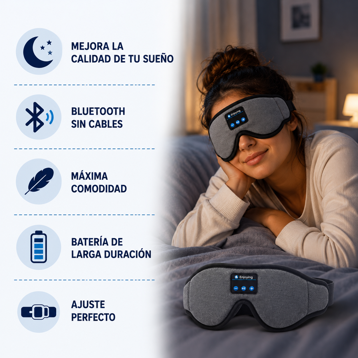 Antifaz Bluetooth para Dormir